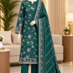 Nuqat Premium 3-Piece Printed Suit